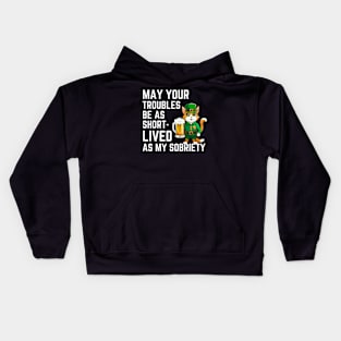 Funny Saint Patricks Day Cat Kids Hoodie